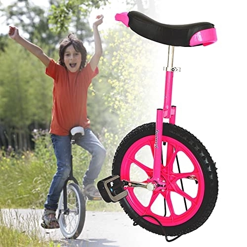 Einräder : HWBB Einrad 16" Zoll Rad Einrad Leicht Höhenverstellbar, Mini-Einräder für Kinder / Anfänger, für Personen mit Einer Körpergröße von 110cm ~ 140cm, Belastung 150kg (Color : Pink)