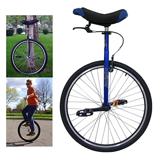 Einräder : HWBB Einrad 28 Zoll Laufrad Einrad mit Extra Großem Reifen & Handbremse, für Hochgeschwindigkeitsradfahren / Straßenfahrten, Große Menschen Anfänger Radfahren Übung Sport (Color : Blue)