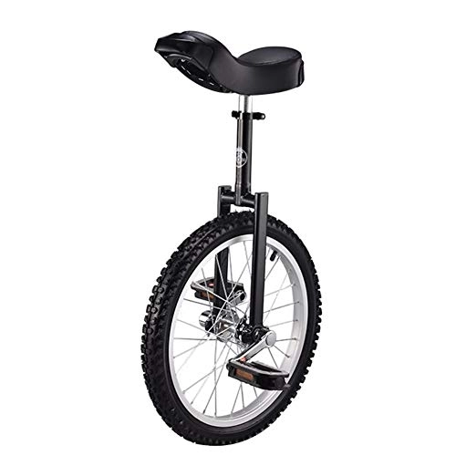 Einräder : HWF Einrad 18-Zoll-Rad Einrad für Kinder & Jugendliche Reitbalance Üben, Aluminiumfelge Stahlgabelrahmen, Tragender 150kg / 330 Lbs (Color : Black)