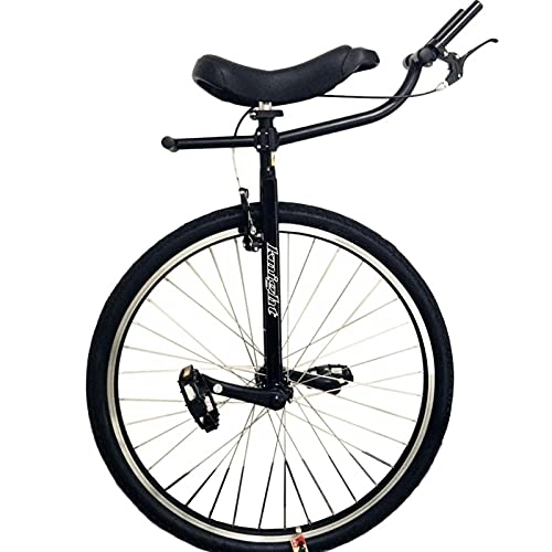 Einräder : HWF Einrad Erwachsene Einrad mit Bremsen & Lenker, 28 Zoll Einrad für große Menschen Größe von 160-195 cm (63"-77"), Extra großes schwarzes Einrad, Last 150kg / 330Lbs (Color : Black, Size : 28 inch)