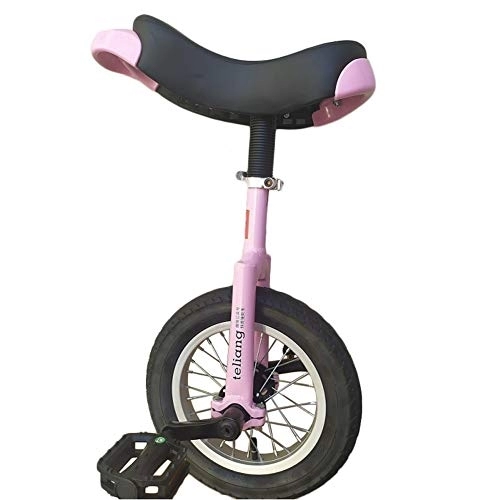 Einräder : HWF Einrad Kinder 12" Kleines Einrad für Anfänger Kleinere Kinder / Kinder / 5 Jahre Alt - Perfekte Starter Uni, Rosa (Color : Pink, Size : 12 Inch Wheel)