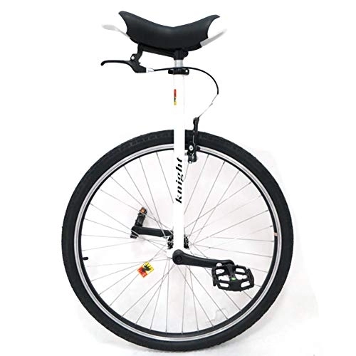Einräder : HWF Einrad Kinder Extra Groß 28 Zoll Erwachsene Einrad für Große Menschen Größe von 160-195cm (63"-77"), Weiß, Hochleistungsstahlrahmen und Alufelge (Color : White, Size : 28 inch)