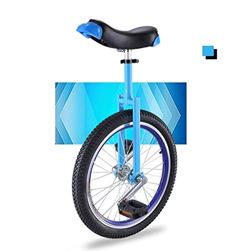 Einräder : HWF Einrad Starter Einrad für Kinder / Jugendliche / Jugendliche, Höhenverstellbar 18"Rad Auslaufsicheres Radfahren mit Butylreifen Outdoor-Sportarten, Leicht Zusammenzubauen (Color : Blue)