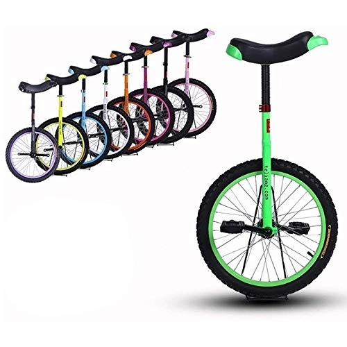 Einräder : HWLL Einräder 16 Zoll Einrad, mit Bequemem Sattelsitz, Lerntraining Einrad Kind Einrad, Benutzerhöhe 120-140cm (Color : Green)