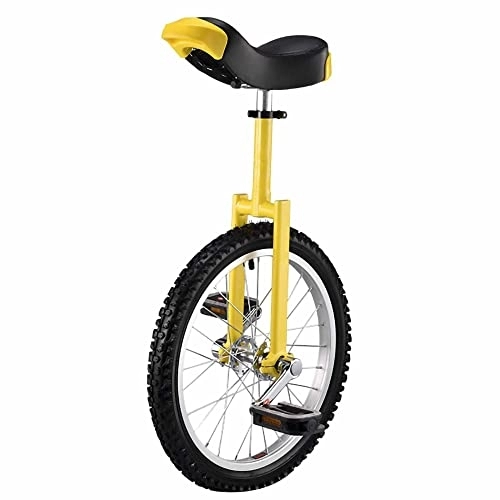 Einräder : HXFENA Einrad, AnfäNger Kinder Erwachsene HöHenverstellbar Skidproof Mountain Tire Akrobatische Fahrradradbalance RadsportüBung, mit StäNder / 20 Inches / Yellow