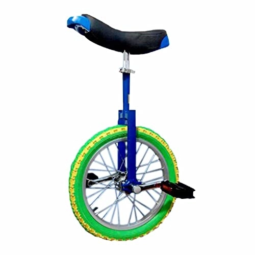 Einräder : HXFENA Einrad, Balance Radfahren ÜBung Akrobatik Fitness Fahrrad HöHenverstellbar Rutschfeste Gummireifen Konturierter Ergonomischer Sattel / 20 Inches / Blue