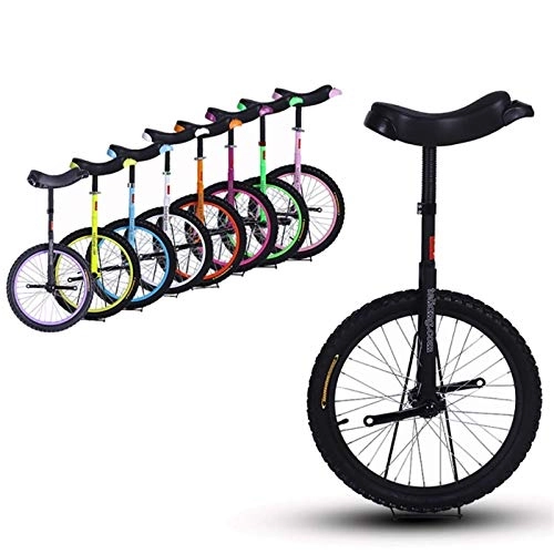 Einräder : JMSL Einrad 18-Zoll-Rad Einrad fur Kinder / Jugendliche / Anfanger / Trainer, 12-15-jahrige Kinder, Fahrrader mit Bequemem Sattel (Color : Black)