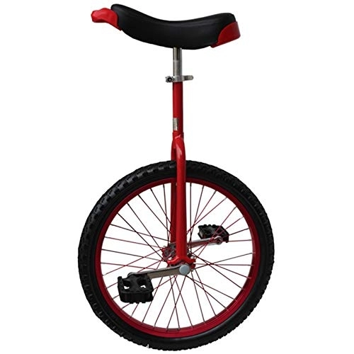Einräder : Kleines 14" / 16" / 18" Rad-Einrad für Kinder Jungen Mädchen, Perfekter Starter Anfänger Einrad, großes 20" / 24" Einrad für Erwachsene für Männer / Frauen / große Kinder (Color : Red, Size : 16")