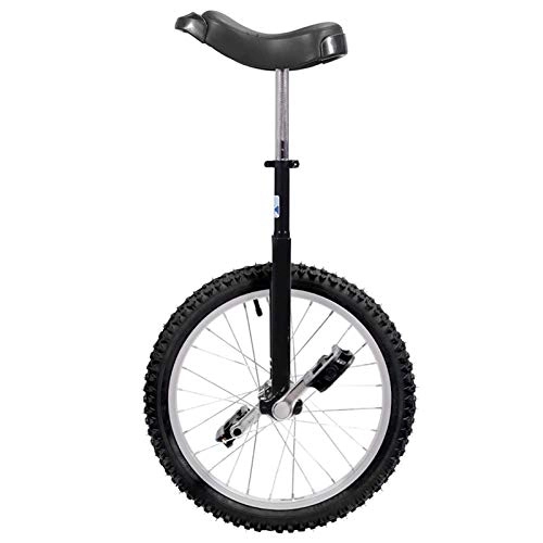 Einräder : lilizhang 18-Zoll-Einrad for Kinder und Erwachsene, einstellbares Einrad mit Legierungsrand einstellbar (Color : Black)