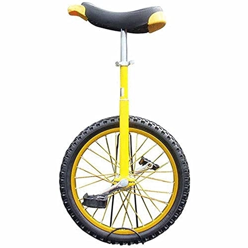 Einräder : LJHBC Erwachsene Luxus Einrad 14 / 16 / 18 / 20'' Gabelrahmen aus Stahl Verstellbare Höhe für Kinder / Jungen / Mädchen, Anfänger Anfänger Einrad, Gelb(Size:14in)