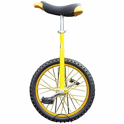 Einräder : LJHBC Erwachsene Luxus Einrad 14 / 16 / 18 / 20'' Gabelrahmen aus Stahl Verstellbare Höhe für Kinder / Jungen / Mädchen, Anfänger Anfänger Einrad, Gelb(Size:20in)