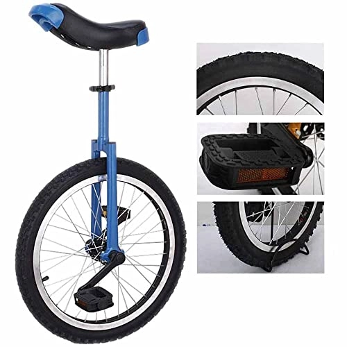 Einräder : LJHBC Luxus Einrad Blau Kinder Einrad Radfahren mit rutschfestem Reifen Manganstahlgabel Verstellbarer Sitz Schnalle aus Aluminiumlegierung 16" / 18" / 20"(Size:16in)