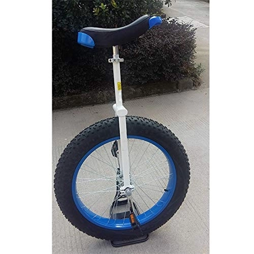 Einräder : LoJax Freestyle-Einrad, 20-Zoll-Einrad für Erwachsene, für schwere Menschen, große Personen mit Einer Körpergröße von 170–180 cm, Einrad mit extra dickem Reifen, Tragkraft 150 kg (blaues 20-Zoll-Rad)
