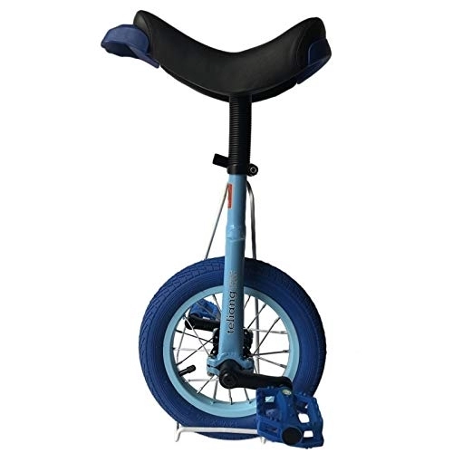 Einräder : LoJax Trainer-Einrad für Kinder / Erwachsene, kleines Einrad 12 Zoll, perfektes Starter-Anfänger-Einrad, für 5-jährige kleinere Kinder / Kinder / Jungen / Mädchen, 4 Farben optional (blaues 12-Zoll-Rad)