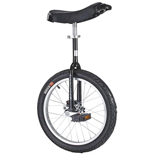 Einräder : Lqdp Einrad 20'' / 24'' Wheel Adult Unicycles - Heavy Duty / Tall People (Bis Zu 150 Kg), 16'' / 18'' Big Kids Self Balancing Bike Bicycle - Einfach Zu Montieren (Color : Black, Size : 18inch Wheel)
