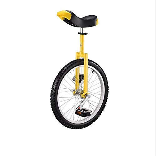 Einräder : MMRLY Einrad 20 Zoll Rad Einrad für Erwachsene Jugendliche Anfänger Adjustable Seat tragende 150kg / 330 Lbs, Gelb