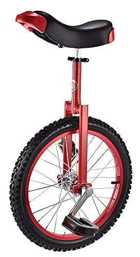 Einräder : MQLOON Einräder 18 Zoll Einrad Einstellbar, für Anfänger und Profis Unisex, Einrad Balance Übung Spaß Fahrrad Fitness für Estes Geschenk (Rot)