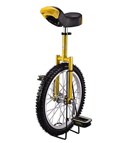 Einräder : MQLOON Einräder 20 Zoll Einrad Einstellbar, für Anfänger und Profis Unisex, Einrad Balance Übung Spaß Fahrrad Fitness für Estes Geschenk (Gelb)