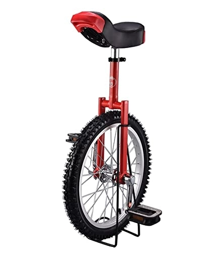 Einräder : MQLOON Einräder 20 Zoll Einrad Einstellbar, für Anfänger und Profis Unisex, Einrad Balance Übung Spaß Fahrrad Fitness für Estes Geschenk (rot)
