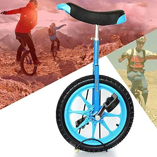 Einräder : NANANA 16 Zoll Erwachsenentrainer Einrad Skidproof Butyl Mountain Reifen Balance Radfahren Single Round Kinder Erwachsene Balance Radfahren Übung, Blau