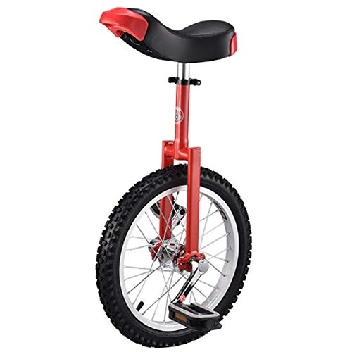 Einräder : NANANA Unisex – Erwachsene Balance-Bike Balance-Bike, 16 / 18 / 20 Zoll Einrad Radfahren in & Out Door, Einrad Single Round Kinder Erwachsene Balance Radfahren Übung, Rot, 16inch