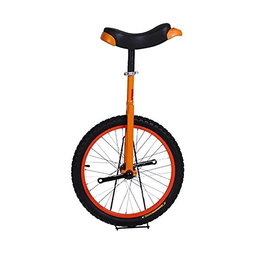 Einräder : QWEASDF Einrad, Einstellbares rotes Einrad 18" Unicycle Fahrrad mit Schnellspanner, für Kinder und Anfänger Mit Antikollisionsschutz, Orange