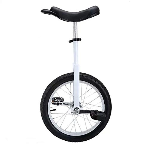 Einräder : QWEASDF Einrad für Kinder und Anfänger, Erwachsene Einrad, 3 Size 16", 18", 20" Einrad höhenverstellbar Unicycle Fahrrad mit Schnellspanner, Weiß, 20
