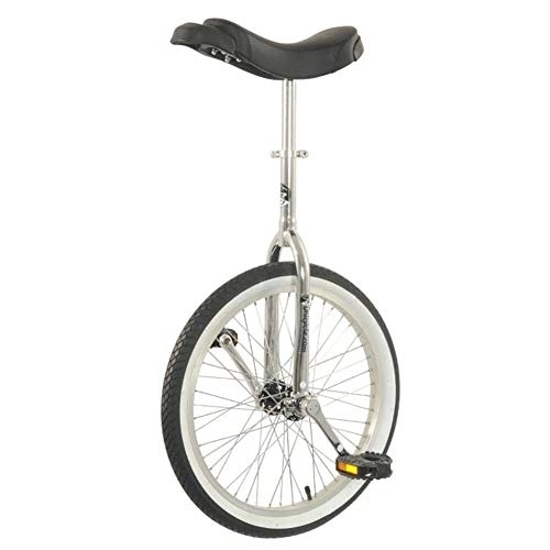 Einräder : Radtrainer-Einrad, 20 Zoll, robustes Trainer-Einrad für Erwachsene – Einrad mit großen Rädern für Unisex-Erwachsene / große Kinder / Mutter / Papa, Belastung 150 kg (Schwarz + Weiß 20 Zoll)