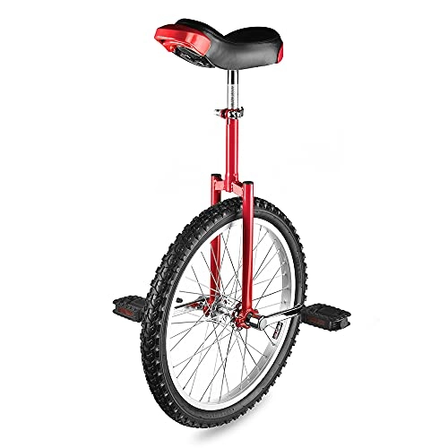 Einräder : ReaseJoy 20" Wheel Trainer Unicycle 2.125" Skidproof Butyl Mountain Tire Balance Cycling Exercise Red