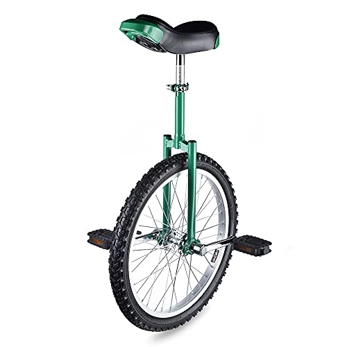 Einräder : ReaseJoy 20" Wheel Trainer Unicycle 2.125" Skidproof Butyl Mountain Tire Balance Cycling Exercise with Free Stand Green