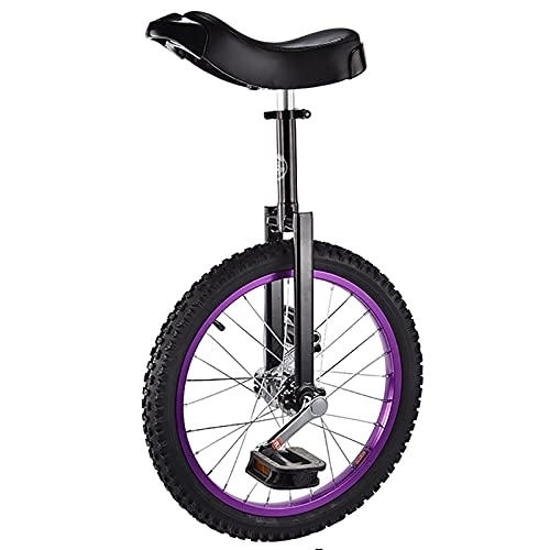 Einräder : SSZY Einrad Lila 16"Rad Einrad für Kinder Jungen Mädchen, Kindergröße 120-155cm, Alter 5-8 Jahre Alt, Outdoor-Übung Radfahren, Stahlrahmen (Color : Purple)