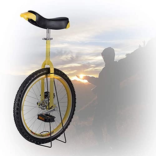 Einräder : Trainer Einrad, 16 / 18 / 20 / 24 Zoll Freestyle Einrad rutschfeste Butyl Mountain Reifen Balance Radsportübung Für Anf?nger (Color : Yellow, Size : 20 inch)
