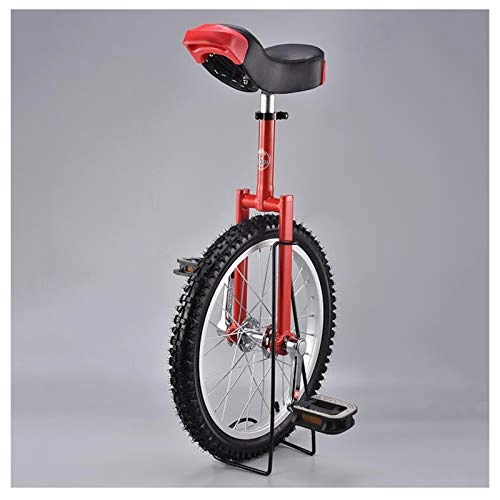 Einräder : TTRY&ZHANG Radfahren mit Einrad-Stand, Hochleistungs-Erwachsene-Einräte, Outdoor-Sport-Fitness-Fahrrad, Last 150kg / 330 £ (Color : RED, Size : 20INCH)