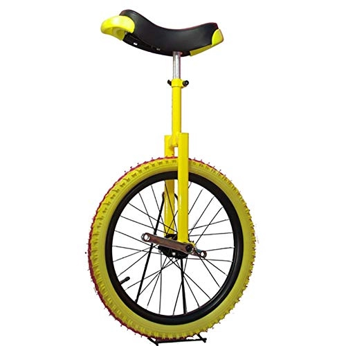 Einräder : TTRY&ZHANG Wettbewerb Unicycle Balance Robuste 20-Zoll-Unicyr für Anfänger / Jugendliche, mit dichtestes Butyl-Reifenrad Radfahren Outdoor-Sport-Fitness-Übungsgesundheit (Color : YELLOW1)