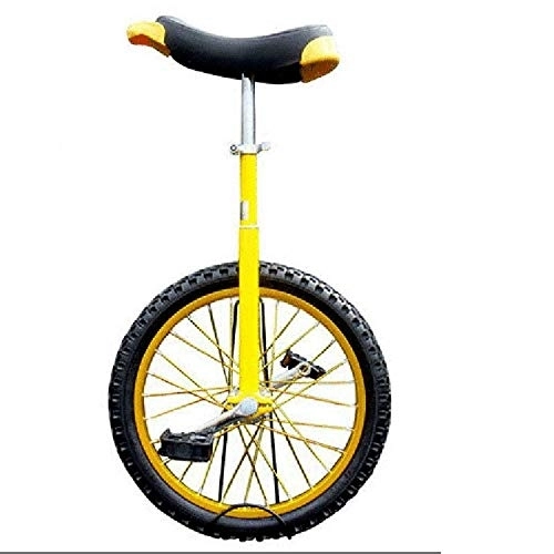 Einräder : TXTC 18 / 20 / 24" Zoll Rad Einrad Gummi-Reifen-Rad, Hochfeste Mangan Stahlrahmen, Laufrad Fahrrad for Kinder Und Erwachsene Radfahren Outdoor Sport Fitness (Color : 20inch-Yellow)