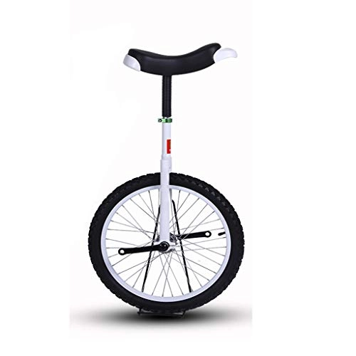 Einräder : TXTC Erwachsene Einrad, Laufrad Fahrrad, Komfort Bikes Mit Dicken Aluminium-Legierung Rim, Ergonomischer Sattel, for Outdoor-Sportarten Fitness-Übungs-Gesundheit (Color : White, Size : 18in)