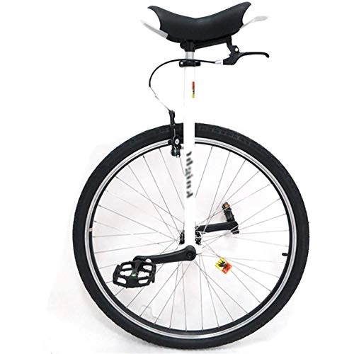 Einräder : Unicycle Einrad Heavy Duty 28-Zoll-Rad-Einrad für Erwachsene / supergroße Personen / Trainer (weiß)
