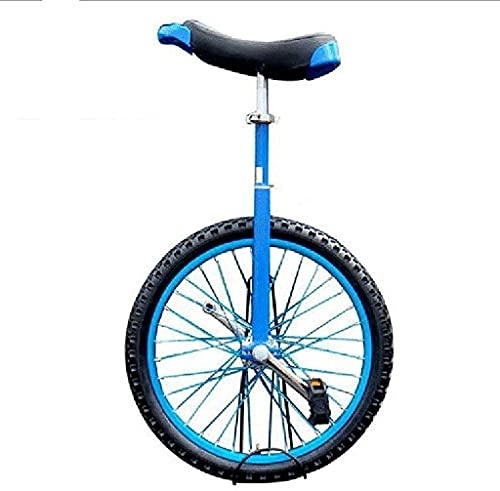 Einräder : Unicycle for Adult Kids 16 / 18 / 20 / 24 inch Unicycle Single Wheel Balance Bike Suitable for Children and Adults Adjustable Height Best Birthday 4 Colors Unicycle (Color : Red Size : 24 inch) (Blue)