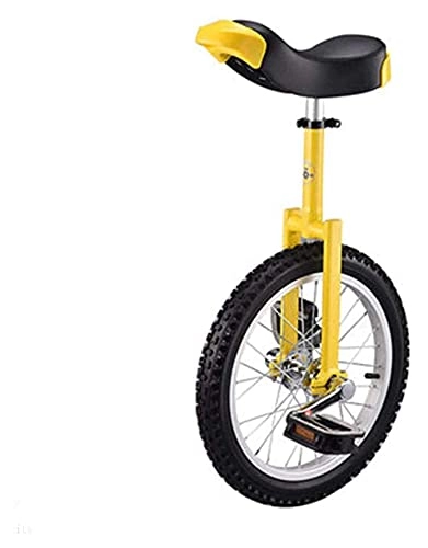 Einräder : Unicycles für Erwachsene Kinder, einstellbares Fahrrad 16"18" 20"Radtrainer, Skidfest Reifen Zyklus Gleichgewicht Einrad für Anfänger Kinder Erwachsene Übung Spaß Fitness (Farbe: gelb)