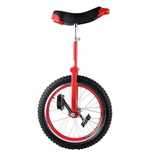 Einräder : Unisex-Einrad für Erwachsene / Kinder / Anfänger, 16.10.20 / 24 Zoll Balance Cycling für Jungenmädchen Geburtstagsgeschenk (Alter 5-18 Jahre alt) (Color : RED, Size : 16 INCH)
