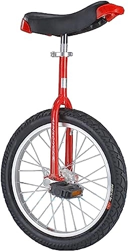 Einräder : Verstellbares Einrad, Einzelrad-Fahrrad-Reifentrainer, Einrad, selbstausgleichendes Fahrrad, einfach zu montieren (Color : Rosso, Size : 16 inch)
