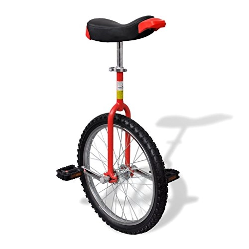 Einräder : vidaXL Einrad Unicycle Fahrrad höhenverstellbar rot 20 Zoll