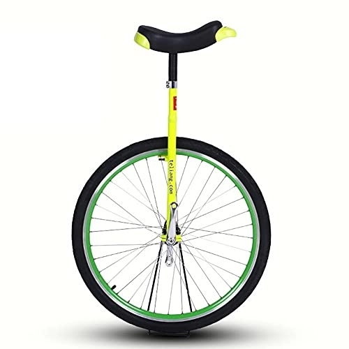 Einräder : Wheel Trainer Einrad 28-Zoll-Einrad für Erwachsene – robuster Stahlrahmen, großes Einrad-Balance-Übungsspaßfahrrad für große Menschen mit einer Körpergröße von 160–195 cm, 330 Pfund (Gelb 28 Zol