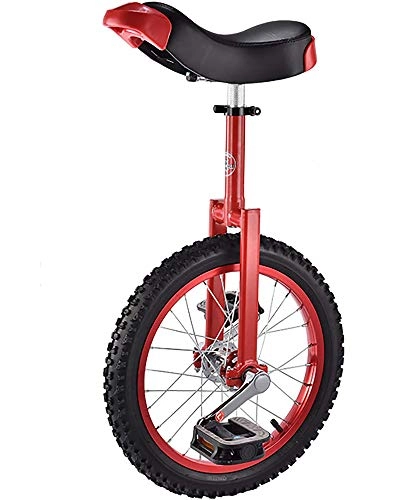 Einräder : WXX 16 / 18 Zoll Kinder- / Erwachsenenrad Einrad Einrad Balance Bike rutschfeste Farblegierungsfelge Outdoor-Radsport Heimtrainer Fortgeschrittener Trainer, Rot, 18 inches