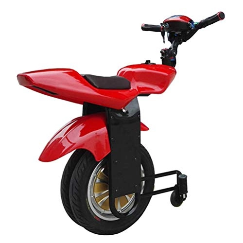 Einräder : XYDDC Elektro-Einrad Scooter Selbst Balancing 500W Erwachsene Einzel-Rad-Motorrad mit Twin Wheel, mit Stützrad und Bluetooth-Audio