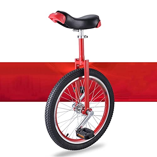 Einräder : YQG Einrad, Balance Radfahren Heimtrainer Fahrrad 16" / 18" / 20" Rad Kindertrainer Einrad for Anf?nger / Kinder / Erwachsene (Color : Red, Size : 20 inches)