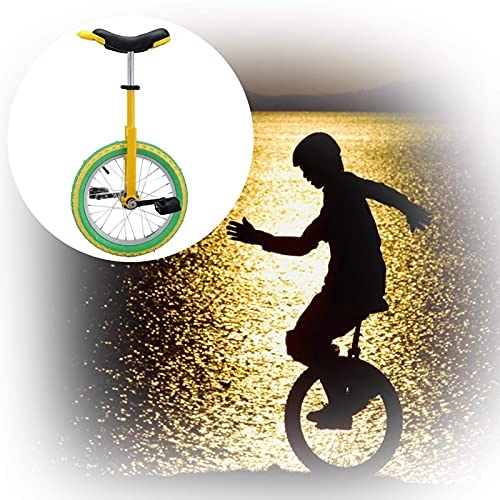 Einräder : YQG Einrad Im Freien, Unisex 16 / 18 / 20 Zoll Rad Einrad Skidproof Mountain Tire Balance Radfahren übung for Erwachsene Kinder (Color : Yellow-Green, Size : 20 inches)