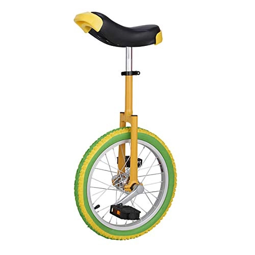 Einräder : YYLL 20 Zoll Einrad mit Thick Farbe Reifen, Thick Aluminiumlegierung Ring, Erwachsene, for Fahrräder Einrad Höhenverstellbarer Mountainbikes Gelb-Grün (Color : Yellow-Green, Size : 20Inch)