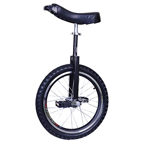 Einräder : YYLL Rad Trainer mit Einrad Stehen Kind Gleichgewicht Scooter Erwachsener Beruf Competitive Bike Thick Reifen Einrad Fitness-Akrobatik (Color : Black, Size : 16inch)