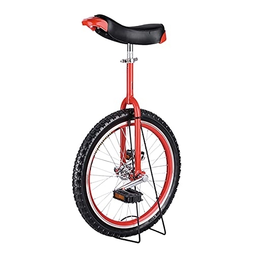 Einräder : ZLI Einrad Einräder für Erwachsene 24 / 20 / 18 / 16 Inch Rad, Teenager / Big Kids Roter Uni-Zyklus mit Verstellbarem Sitz, Hochfeste Manganstahlgabel (Size : 20 Inch)